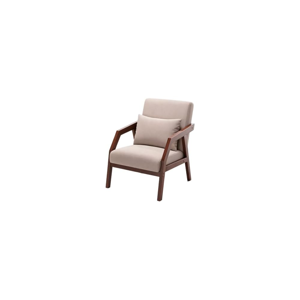 Pu Leather Accent Chair Luxury Cigar Chair with Pillow Sofa Chair
