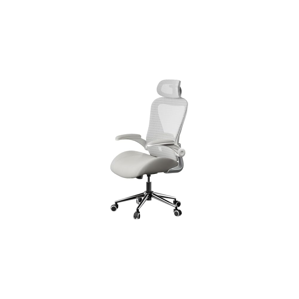 Kahki Ergonomic Office Desk Chair, Soft Fabric Thickened Curved seat Cushion with Adjustable Lumbar Support, Perfect Blend of Comfort and Good Looks, Ideal Chair for Home or Office, Khaki