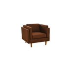 Creative Co-Op Atley High Sided Armchair Accent Chair, 37" L x 33" W x 32" H, Coastal White