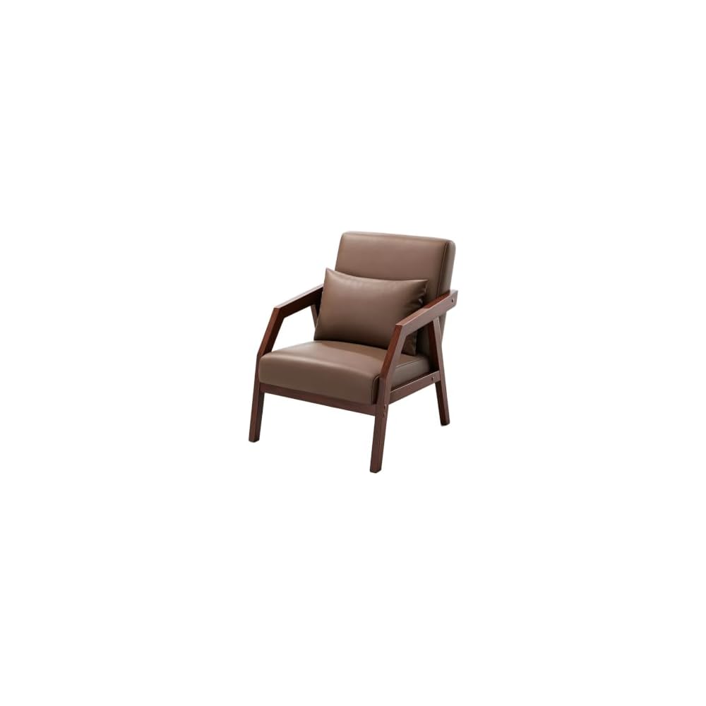 Pu Leather Accent Chair Luxury Cigar Chair with Pillow Sofa Chair