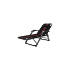 Rocking Lounger Deck Chair Multi-Angle Adjustable Recliner Massage Armrest Portable Recliner Cushion Optional (Color : Black) B Colour:B (Color : B) (A)