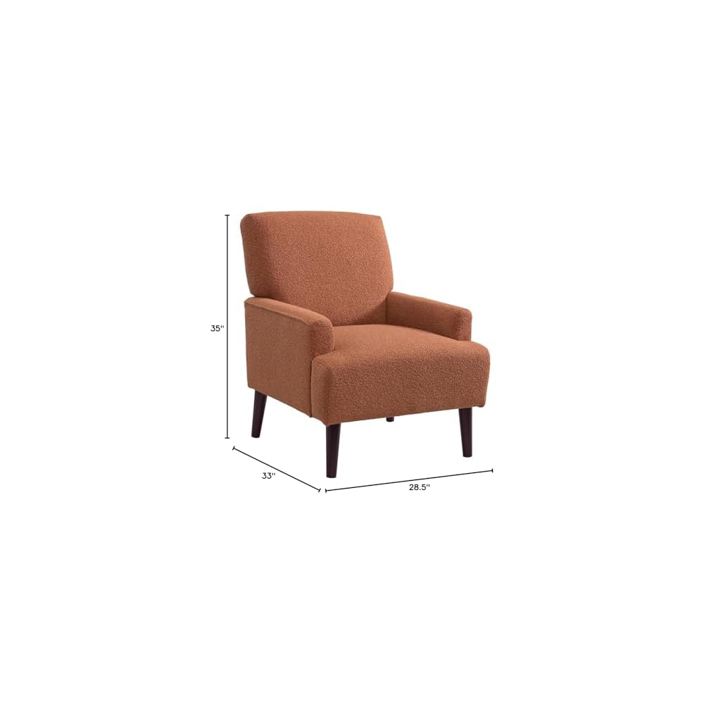 Picket House Furnishings Kiwi Boucle Orange Fabric Accent Chair