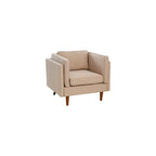 Creative Co-Op Atley High Sided Armchair Accent Chair, 37" L x 33" W x 32" H, Coastal White