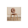 Modern Accent Office Chair - Vanity Chair Lambswools Living Room Chair Dining Chairs Midcentury with Backrest - for Living Room Bedroom Office Dining (Color : Brown, Size : Wood gr