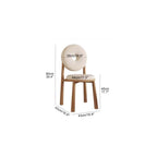 Modern Accent Office Chair - Vanity Chair Lambswools Living Room Chair Dining Chairs Midcentury with Backrest - for Living Room Bedroom Office Dining (Color : Brown, Size : Wood gr