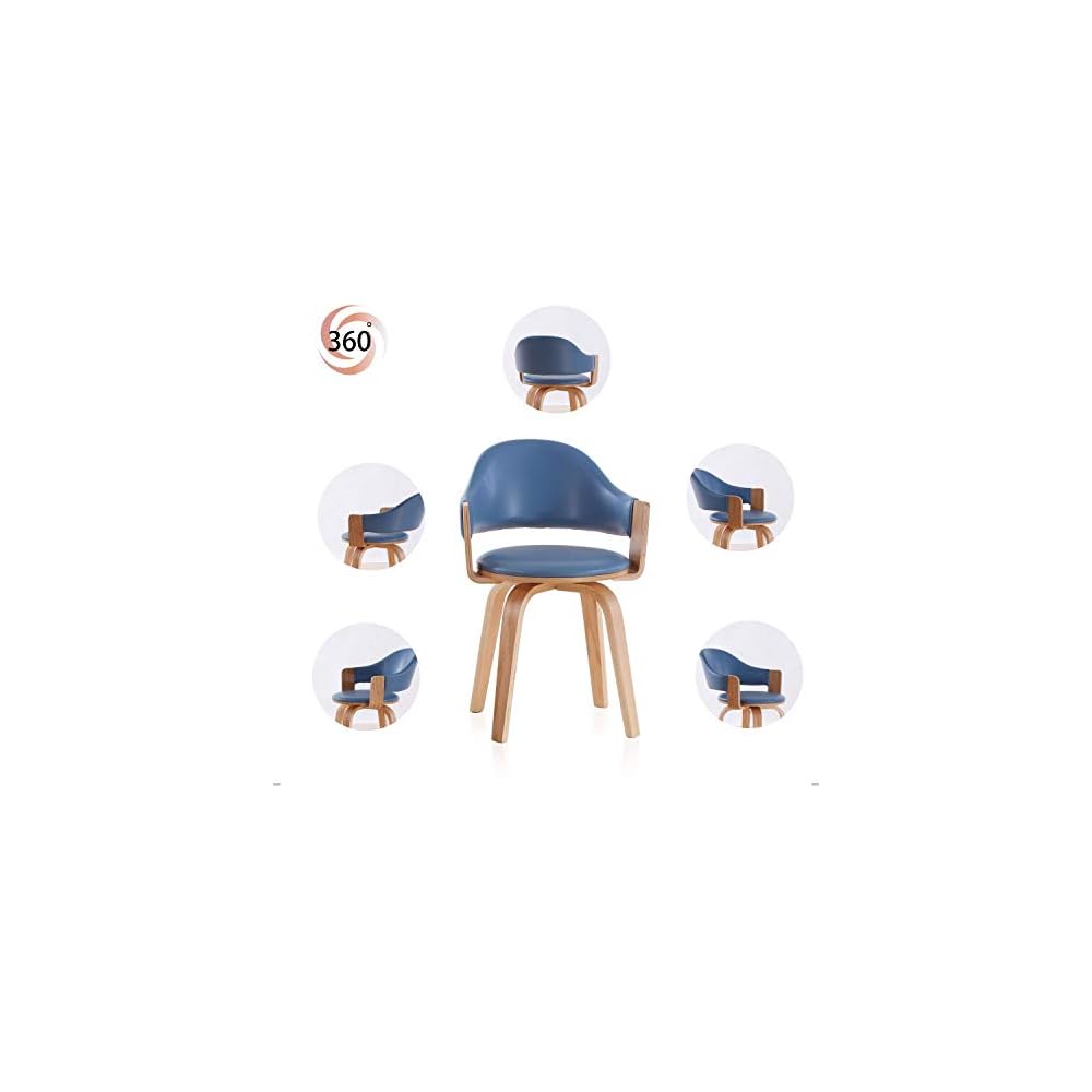 Solid Wood Swivel Chair Computer Chair Home Back Fabric Leisure Modern Fashion Simple Dining Chair Swivel Chair Office (Color : Sparks Fy 1)