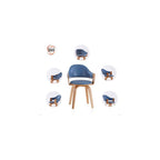 Solid Wood Swivel Chair Computer Chair Home Back Fabric Leisure Modern Fashion Simple Dining Chair Swivel Chair Office (Color : Sparks Fy 1)