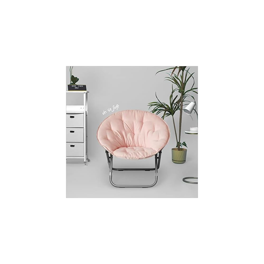 Urban Lifestyle Micromink Saucer Chair, Blush