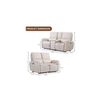 Bonzy Home Power Loveseat Recliner Sofa, White