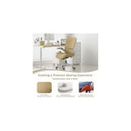 Kahki Ergonomic Office Desk Chair, Soft Fabric Thickened Curved seat Cushion with Adjustable Lumbar Support, Perfect Blend of Comfort and Good Looks, Ideal Chair for Home or Office, Khaki