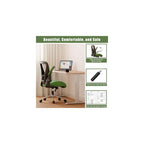 Kahki Ergonomic Office Desk Chair, Soft Fabric Thickened Curved seat Cushion with Adjustable Lumbar Support, Perfect Blend of Comfort and Good Looks, Ideal Chair for Home or Office, Khaki