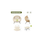 RADIATA Double Egg Chair with Ottoman, 2 Person Outdoor Wicker Loveseat