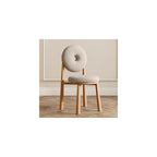 Modern Accent Office Chair - Vanity Chair Lambswools Living Room Chair Dining Chairs Midcentury with Backrest - for Living Room Bedroom Office Dining (Color : Brown, Size : Wood gr