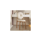 Modern Accent Office Chair - Vanity Chair Lambswools Living Room Chair Dining Chairs Midcentury with Backrest - for Living Room Bedroom Office Dining (Color : Brown, Size : Wood gr