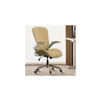Kahki Ergonomic Office Desk Chair, Soft Fabric Thickened Curved seat Cushion with Adjustable Lumbar Support, Perfect Blend of Comfort and Good Looks, Ideal Chair for Home or Office, Khaki
