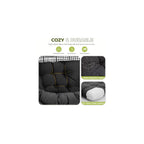 RADIATA Double Egg Chair with Ottoman, 2 Person Outdoor Wicker Loveseat
