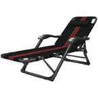 Rocking Lounger Deck Chair Multi-Angle Adjustable Recliner Massage Armrest Portable Recliner Cushion Optional (Color : Black) B Colour:B (Color : B) (A)