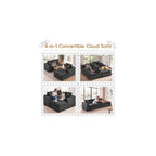 Cloud Boneless Sectional Couches for Living Room,L Shaped,Memory Foam,105"