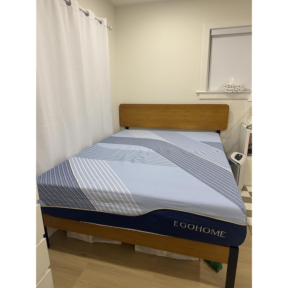 EGOHOME Queen Mattress, 14 Inch Hybrid Gel Memory Foam, Medium Plush