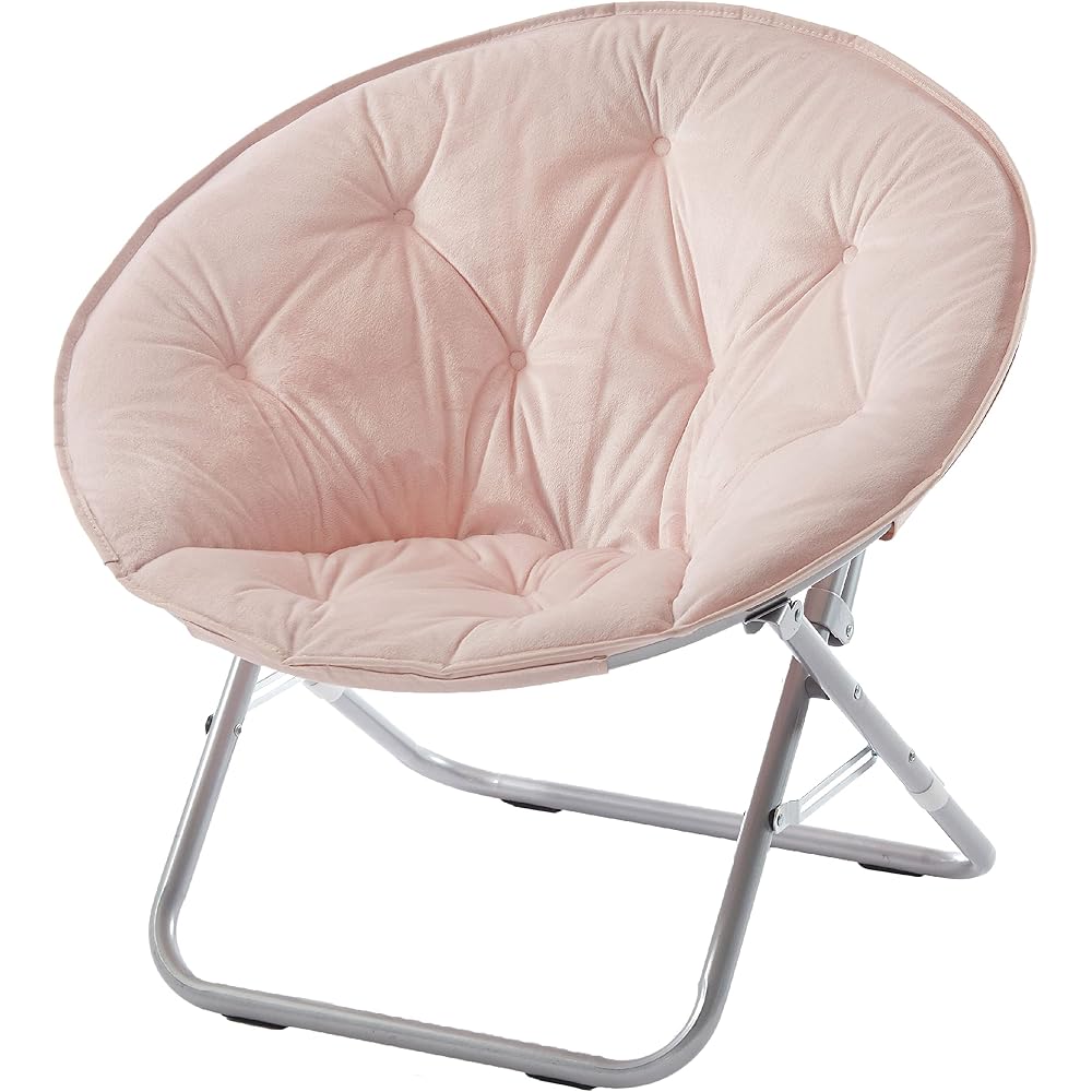 Urban Lifestyle Micromink Saucer Chair, Blush