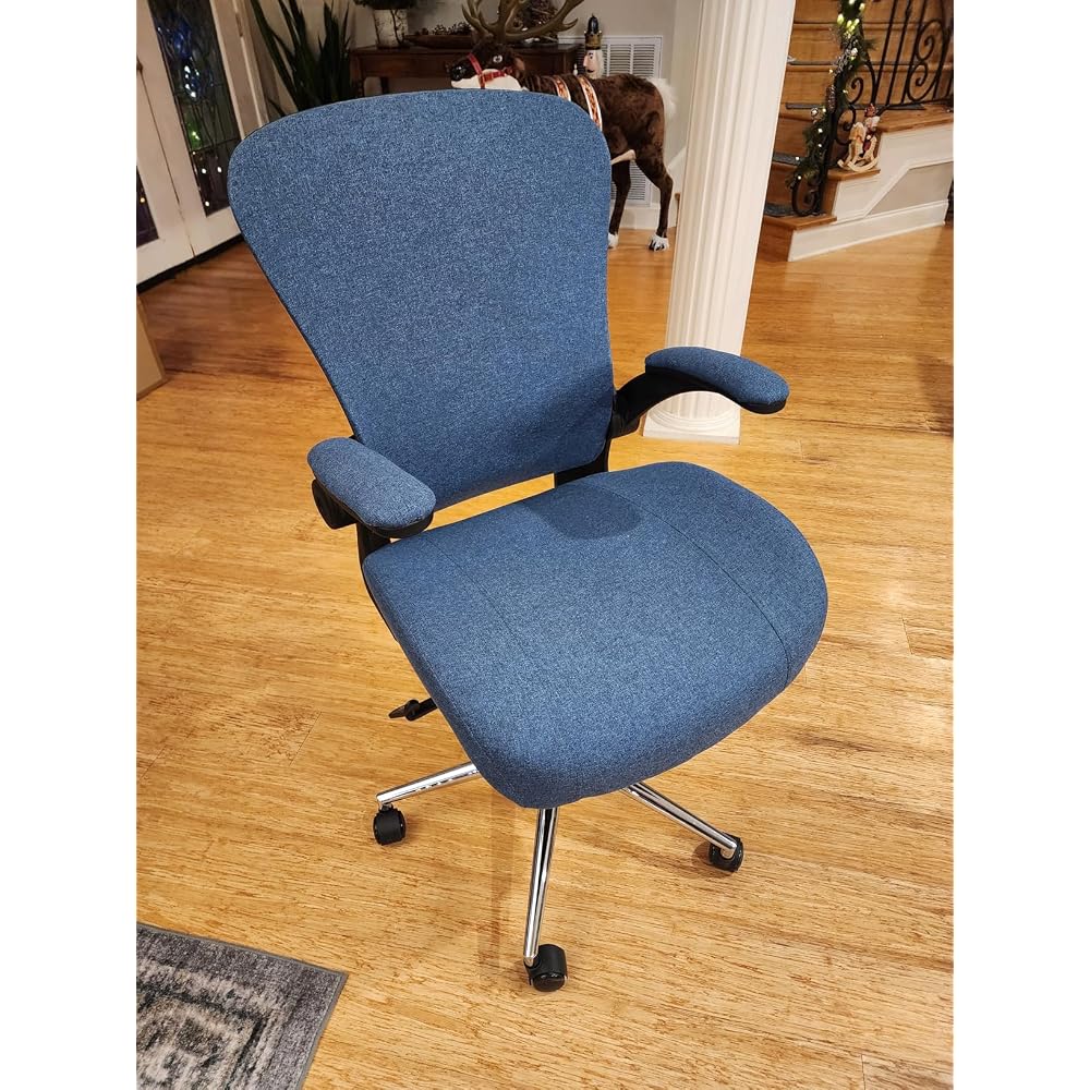 Kahki Ergonomic Office Desk Chair, Soft Fabric Thickened Curved seat Cushion with Adjustable Lumbar Support, Perfect Blend of Comfort and Good Looks, Ideal Chair for Home or Office, Khaki