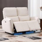 Bonzy Home Power Loveseat Recliner Sofa, White