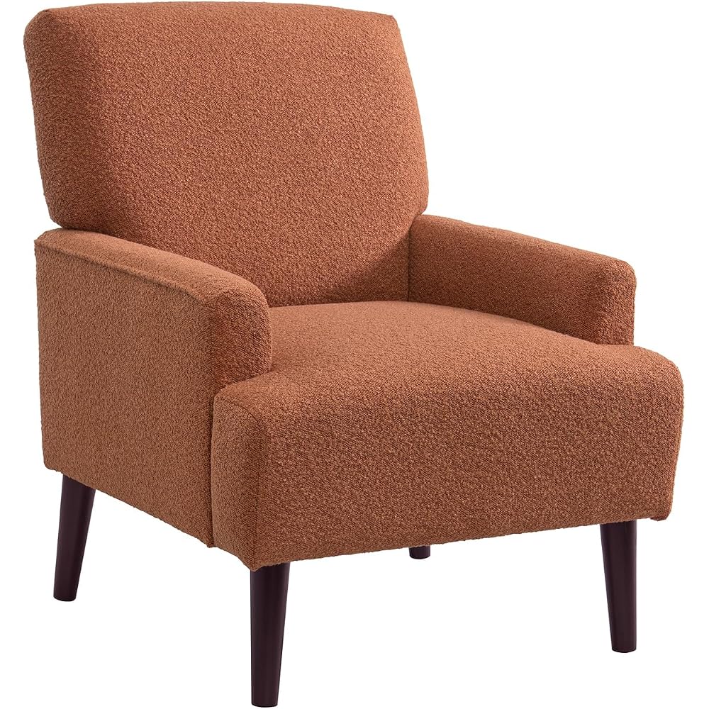 Picket House Furnishings Kiwi Boucle Orange Fabric Accent Chair