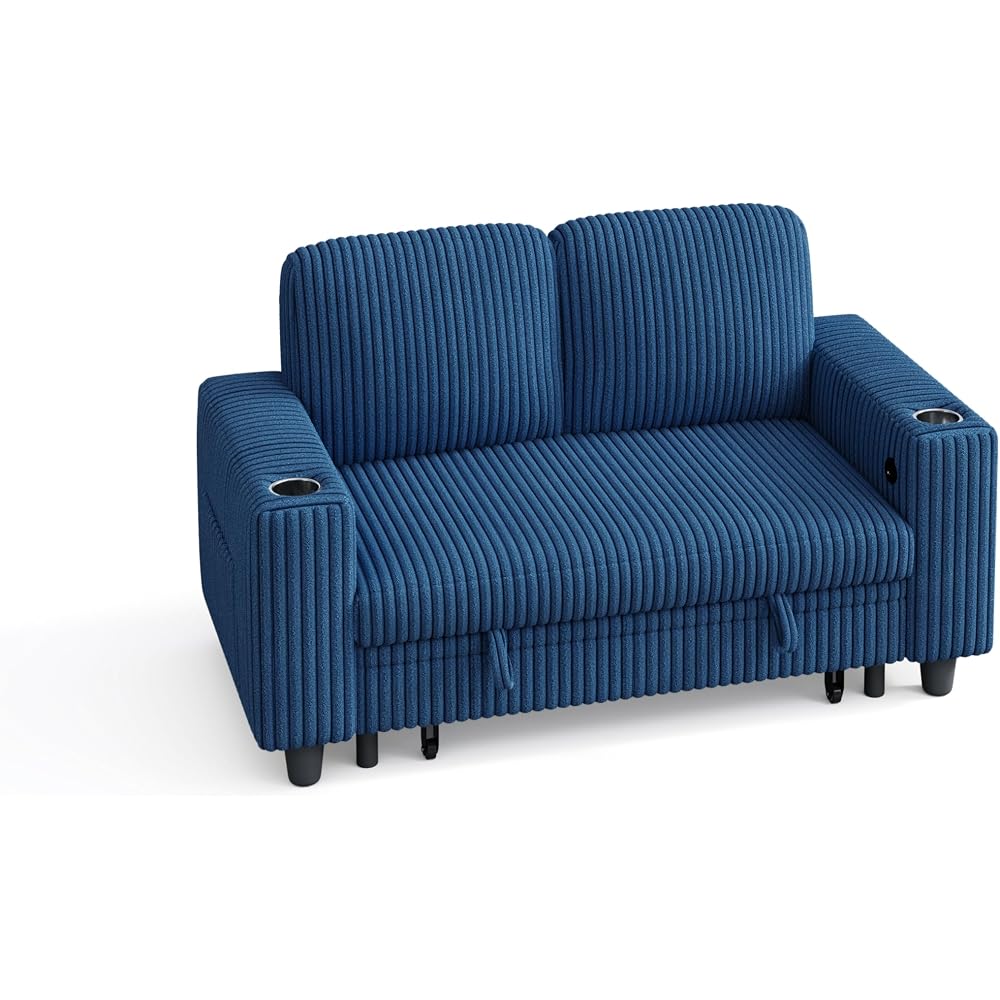 LINSY HOME Pull Out Sofa Module - Armrests (Blue)